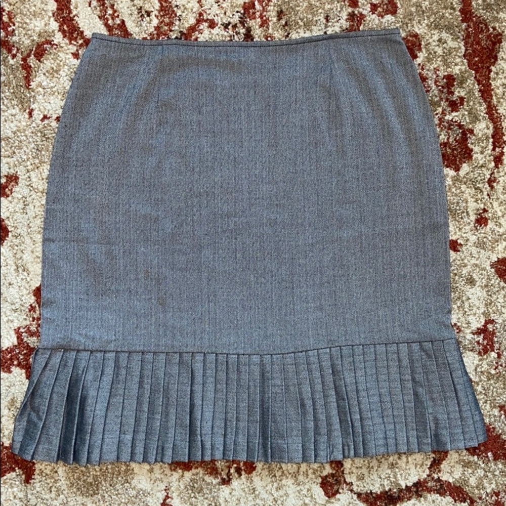 Grey Tweed Patterned Skirt